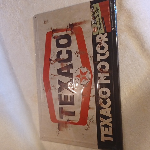 Nostalgic tin sign Texaco Motor Oil metal sign 16 3/4 x 12 inches - Picture 2 of 4